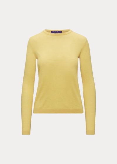 Sueter Ralph Lauren Mujer Amarillos - Cashmere Crewneck - EYSVN3120